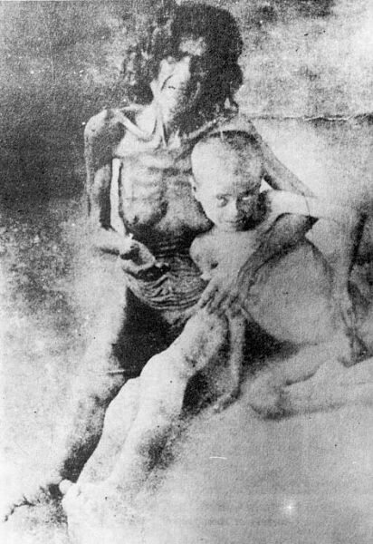 Armenian woman and her child. Victims of forced starvation.