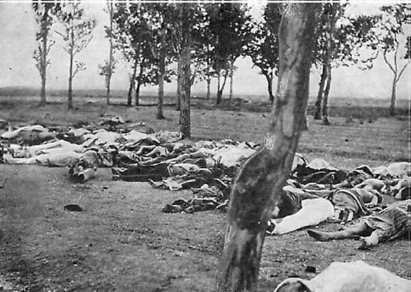 Bodies of victims. The Turkish policy was that of extermination under the guise of deportation.