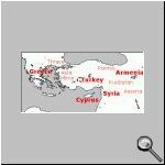 Greece, Thrace, Asia Minor, Cyprus, Turkey, Pontos, Syria, Kurdistan, Armenia and Assyria.