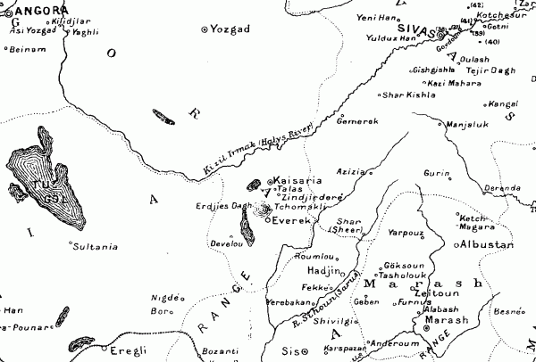1916: Angora, Yozgad, Kaisaria, Sis, Marash and Sivas.