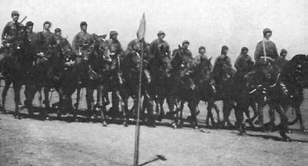 Turkish cavalry, drilled by German instructors.