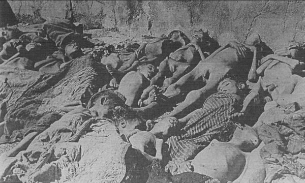 Christian children massacred in the desert.