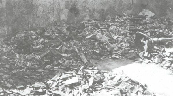 A destroyed ossuary.