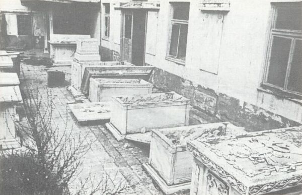 Opened, desecrated graves of Patriarchs in the courtyard of the Holy Monastery of Zoodochos Pege Baloukli.
