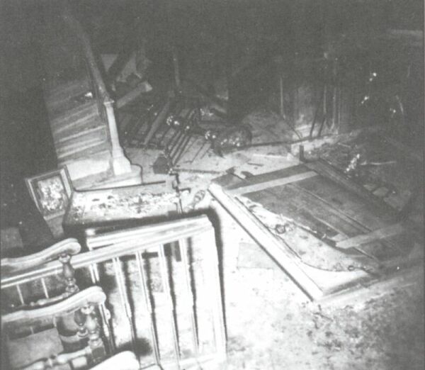 Destruction of the interior of the Church of Saints Constantine and Helene at Stavrodromion.