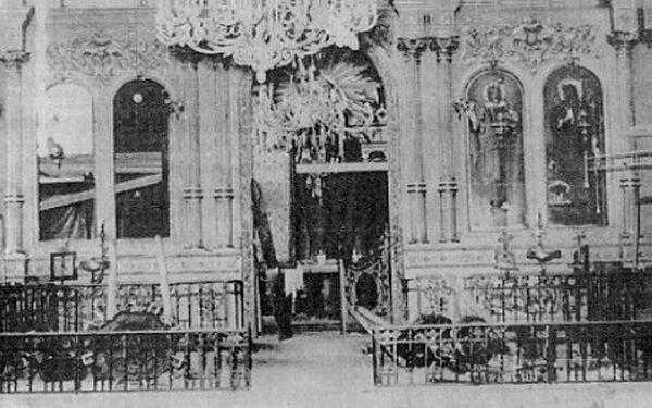 Destruction of the interior of the Church of Saints Constantine and Helene at Stavrodromion.