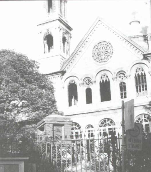 The front of the Church Agia Triada at Pera.