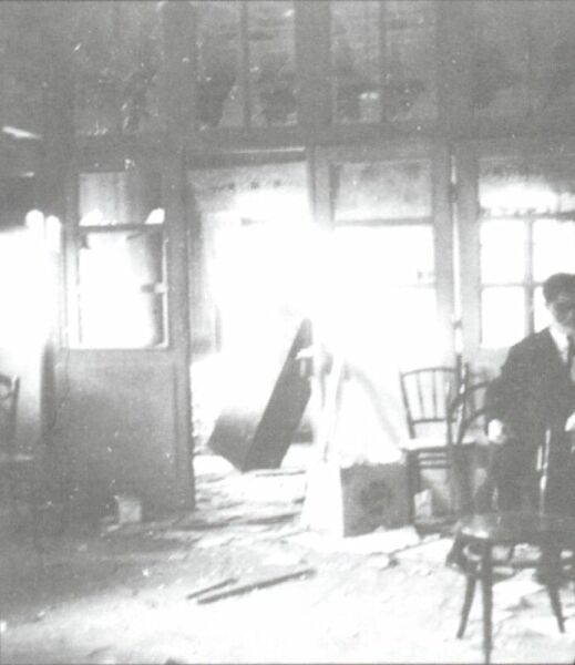 The destroyed office of the Church of Evangelistrias.