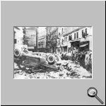 Cars of Hellenes and goods of Hellenic shops destroyed by the Turks. Another view.