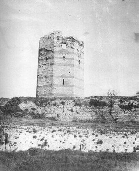 Constantinople. A tower of the ancient walls.