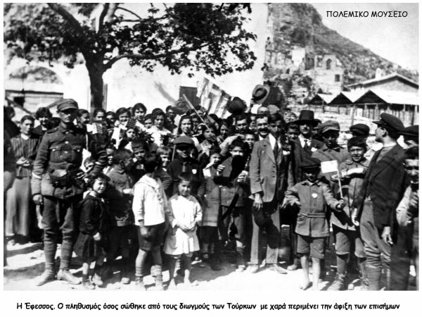 After being persecuted by the Turks, the remaining inhabitants of Efessos wait for the Hellenic Army.