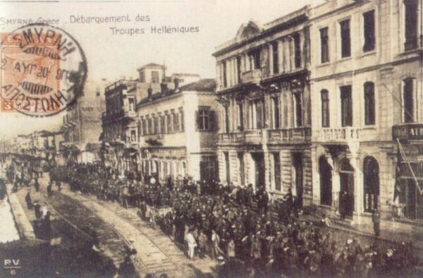 Another view of the Hellenic army entering Smyrna in May of 1919.