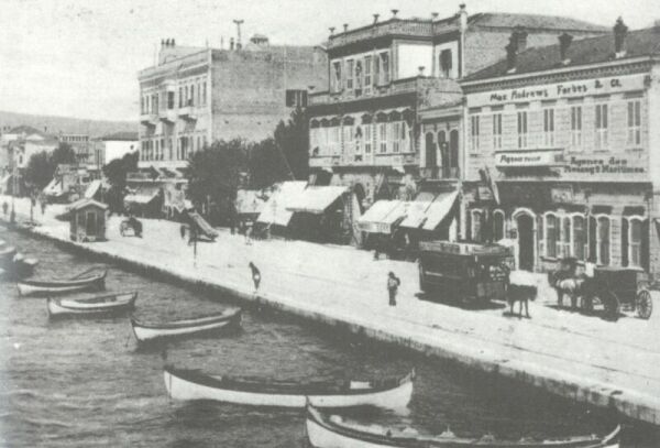 The quay and several small boats.