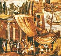 Illustration of the funeral cart