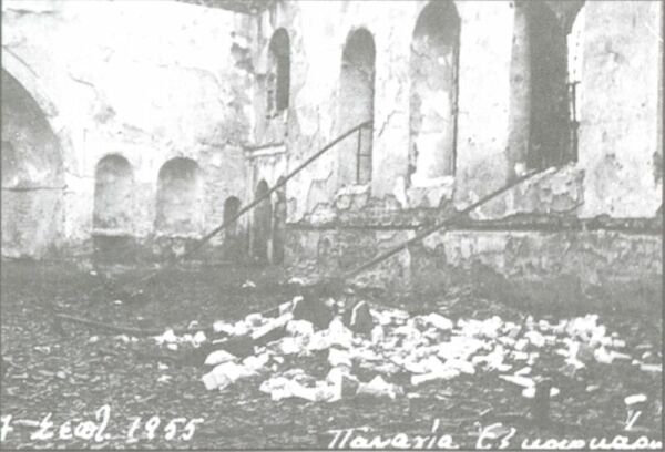 Destruction of the Church of Virgin Mary.