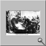 Hellenic soldiers giving food to Turkish children during the war against Turkey.