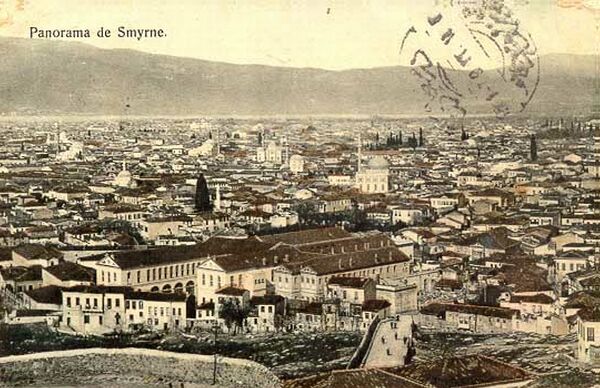 Panoramic view of Smyrna: before the fire.