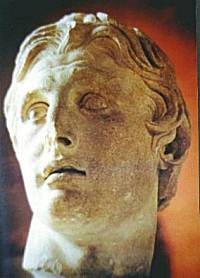 Marble head of Alexander the Great