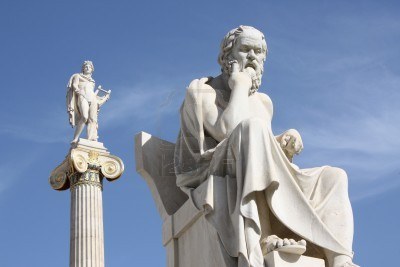 The statue of Socrates at the Athens Academy, Athens, Greece