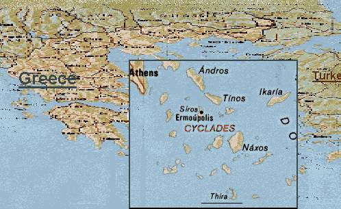 Cyclades Map