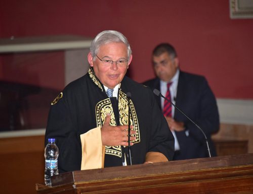 US Senator Bob Menendez receives Honorary Doctorate from the University of Athens